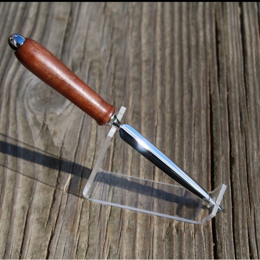 Handmade Deluxe Dark Walnut With Chrome Finish Letter Opener